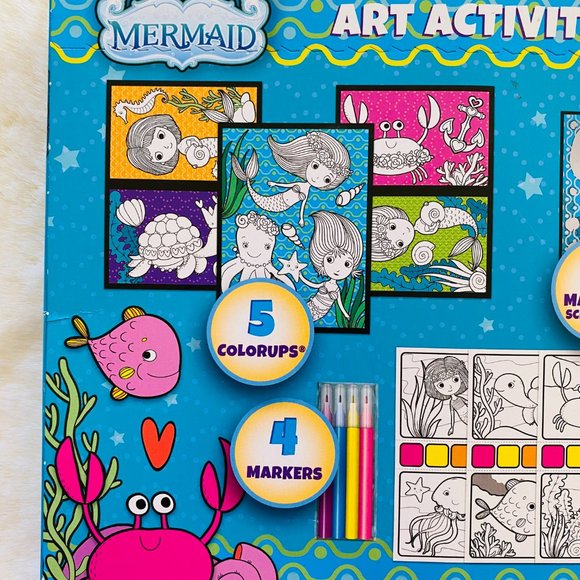 Mermaid Art Activity Kit Painting Coloring Scratch-Off NEW for 4 years old+ - Picture 5 of 6
